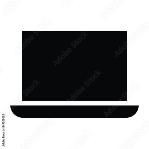 Modern Laptop Computer Icon Design for Digital and Technology Use
