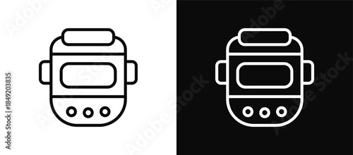 Welder icon set black and white