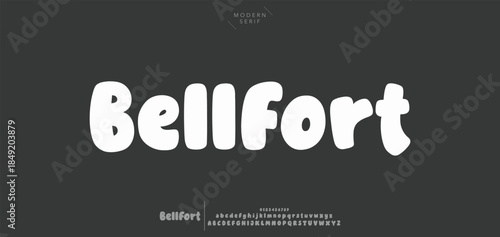 Minimal modern alphabet fonts and numbers. Abstract urban thin line font typography typeface uppercase lowercase. vector illustration