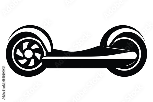 hoverboard silhouette line art vector illustration