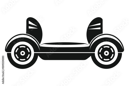 hoverboard silhouette line art vector illustration