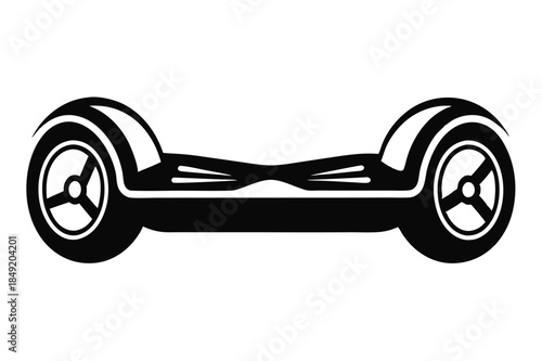 hoverboard silhouette line art vector illustration
