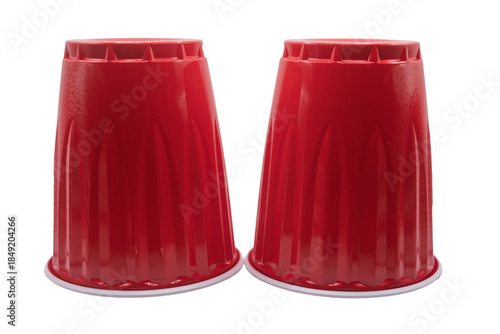 red plastic cups