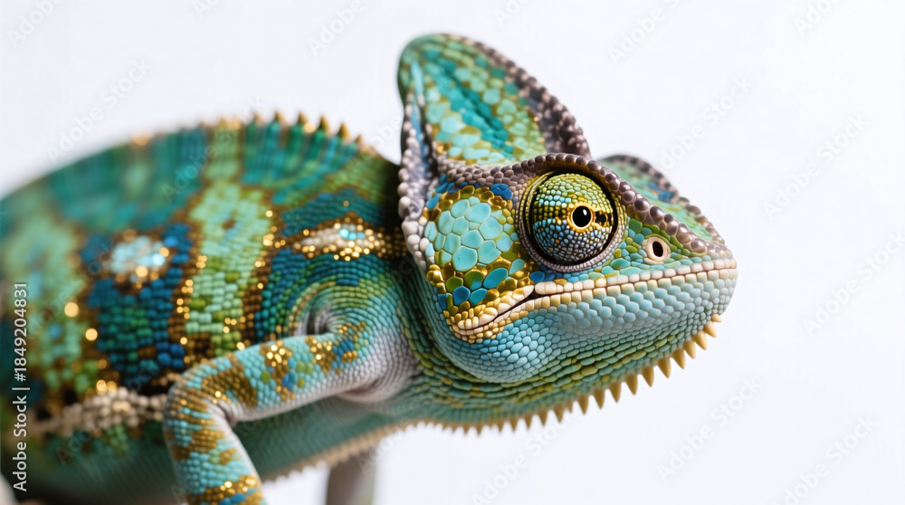 Obraz premium chameleon isolated on white background