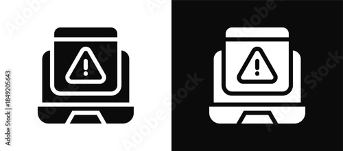 Problem icon set black and white