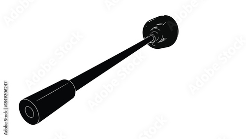 Black dumbbell weight with handle