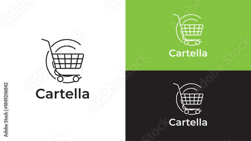 Creative Letter C Shopping Cart Logo for Online Store