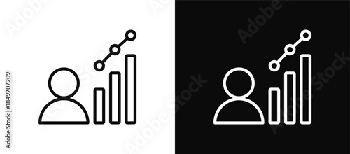 Businessman icon set black and white