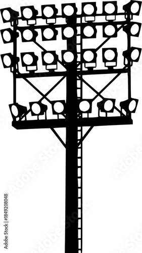 Transparent PNG available
Stadium light pole silhouette set, floodlight vector illustration, sports field illumination design, outdoor arena lighting system, electricity infrastructure drawing, engine