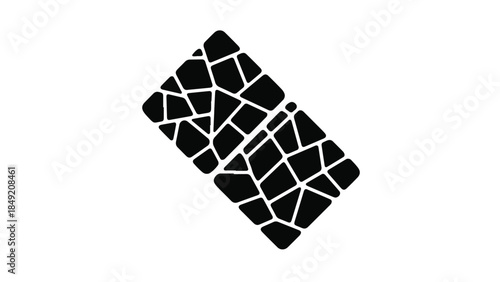Abstract geometric mosaic pattern on white background
