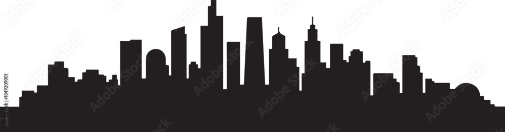 Obraz premium city silhouette land scape city. design Vector black silhouette