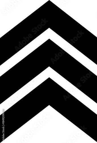 Chevron Arrow Vector Black Flat Style Direction Symbols, Navigation Pointer Marks, Guide Indicators, Shape Signs, Forward Move Icons, Minimal Graphic Element