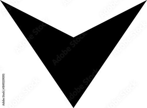 Chevron Arrow Vector Black Flat Style Direction Symbols, Navigation Pointer Marks, Guide Indicators, Shape Signs, Forward Move Icons, Minimal Graphic Element