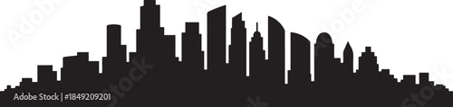 City skyline urban landscape. design Vector black silhouette