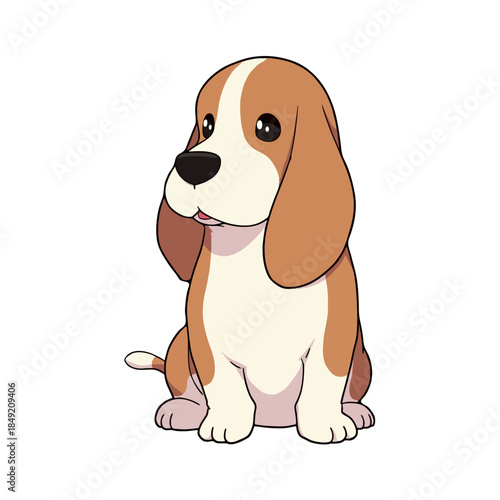 Cute Basset Hound Clipart 10