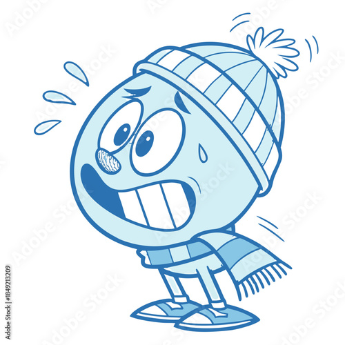 Cold emoji shivering