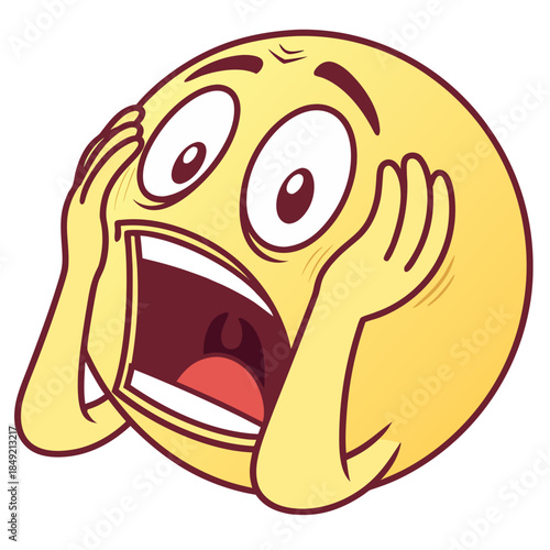 Fearful emoji screaming