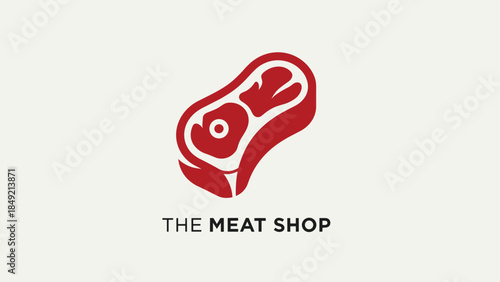 Red Steak Logo Design for Butcher.