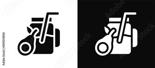 Smoothie icon set black and white