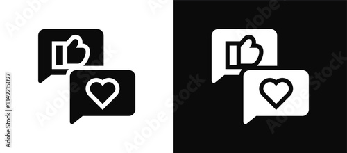 Social Media icon set black and white