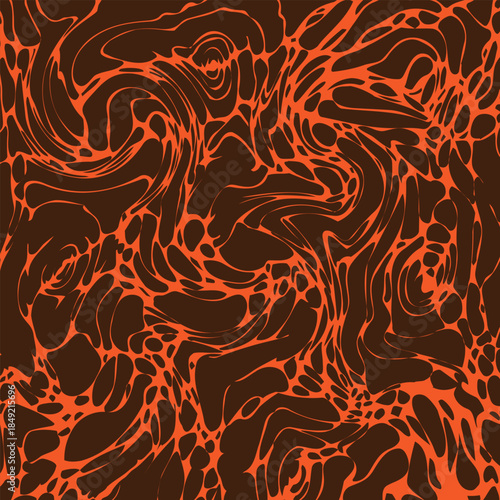 Abstract Water Wave Texture. Liquid Melt Droplet Shape. Marble texture background pattern with orange color, luxury abstract wallpaper for wall decoration