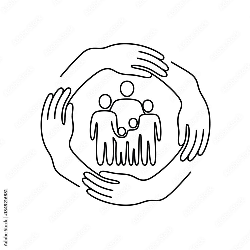 Obraz premium Community Unity Hands Together