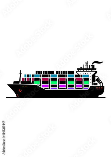 cargo ship on the sea