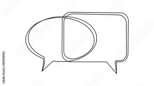 Intertwined conversation bubbles