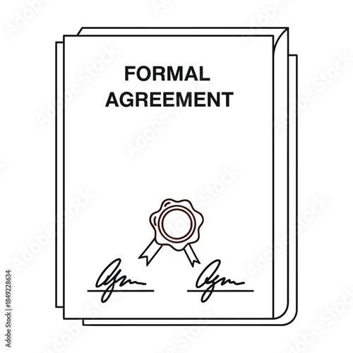 formal contract agreement icon