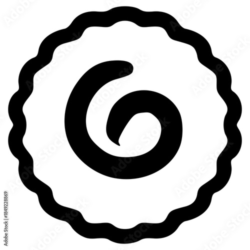 doodle narutomaki fishcake illustration hand drawn outline vector