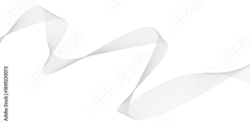 Abstract white background with 3d origami paper crane animal symbol and ribbon wave design vector illustration