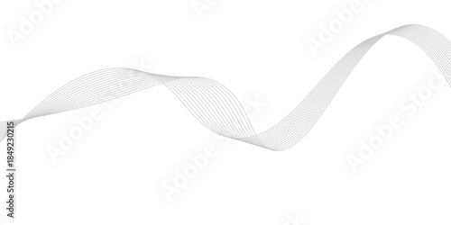 Abstract white background with blue wave lines and smoke curves in a vector illustration design featuring a motion gradient pattern and technology style wallpaper texture