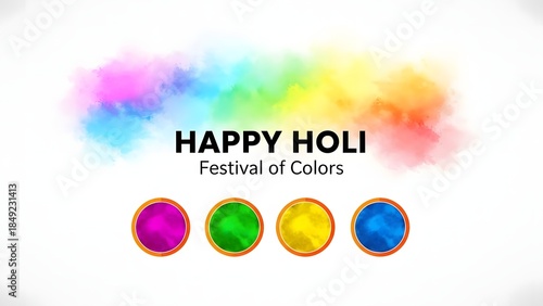 Happy holi festival of colors celebration