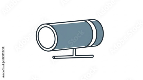 Dog Agility Tunnel Icon Isolated on White Background Vector Illustration