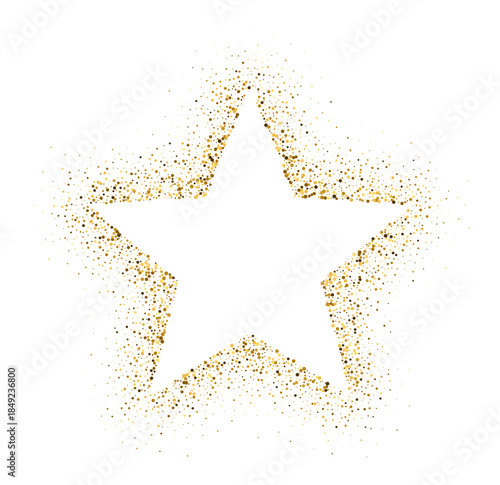 Gold Glitter Star