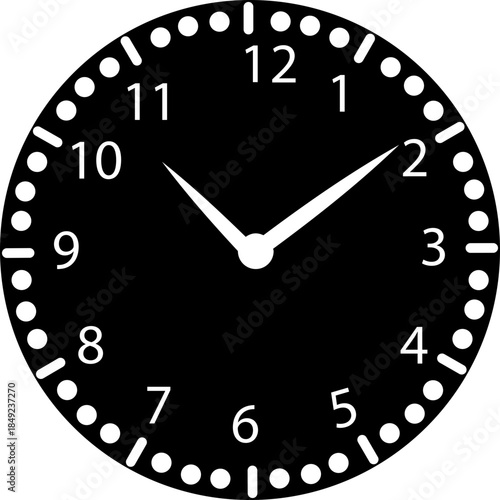 Clock icon with analog wall clocks and stopwatch timer symbols in black flat and outline style, time measurement watch pictogram pack for schedule alarm countdown UI design