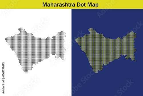 Maharashtra Dot Map Outline