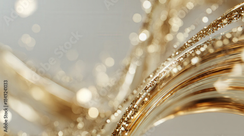 Golden sparkles in motion