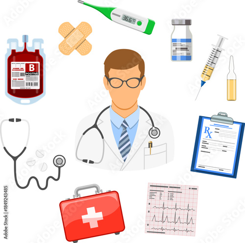 medical banner and infographics