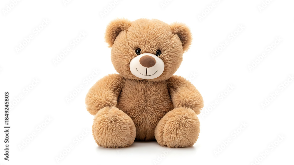 Obraz premium Soft teddy bear sitting upright