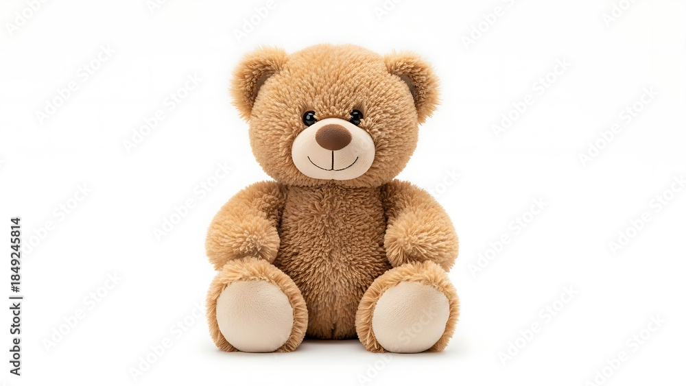 Obraz premium Soft teddy bear sitting upright