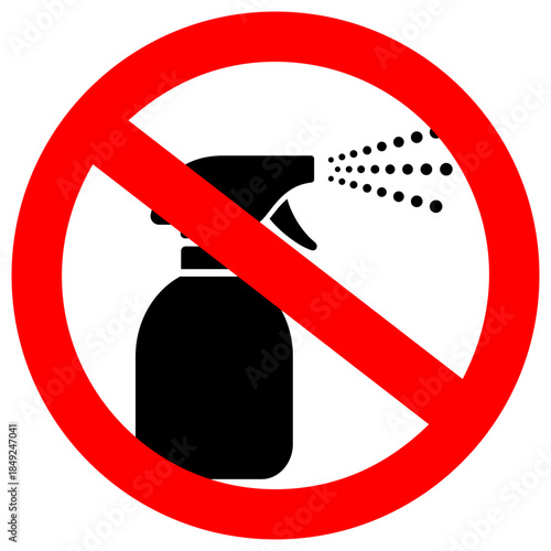 Do not spray vector sign