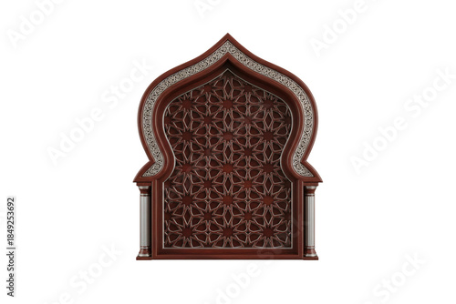 Mosque interior with prayer rugs for Ramadan worship.