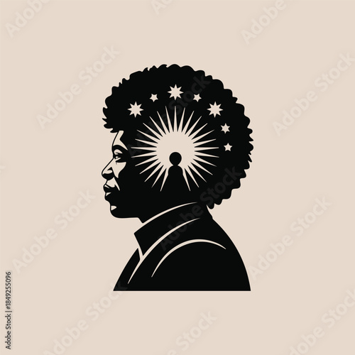 african american man silhouette illustration