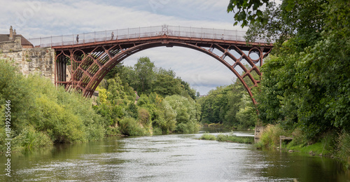 The famous iron bridge, built across the river Severn in Shropshire England