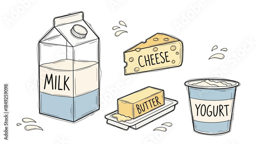 Vector illustration of a glass of milk icon in a simple design style