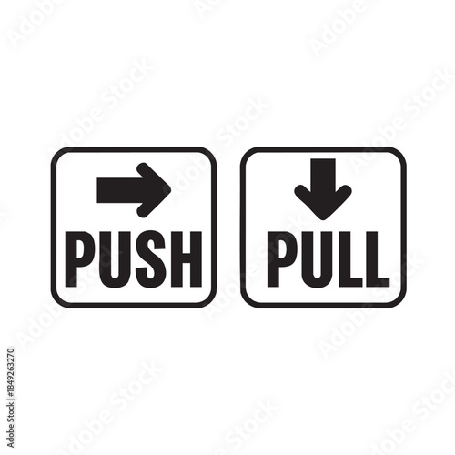 Push Pull Signs For Doors And Windows