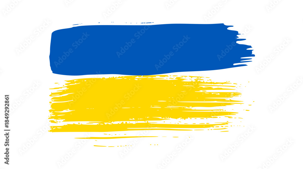 Obraz premium Ukrainian national flag in grunge style