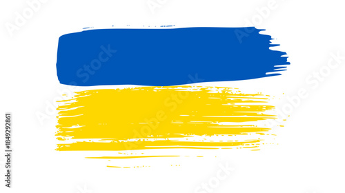Ukrainian national flag in grunge style
