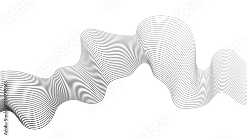 Abstract backdrop with grey wave gradient lines
